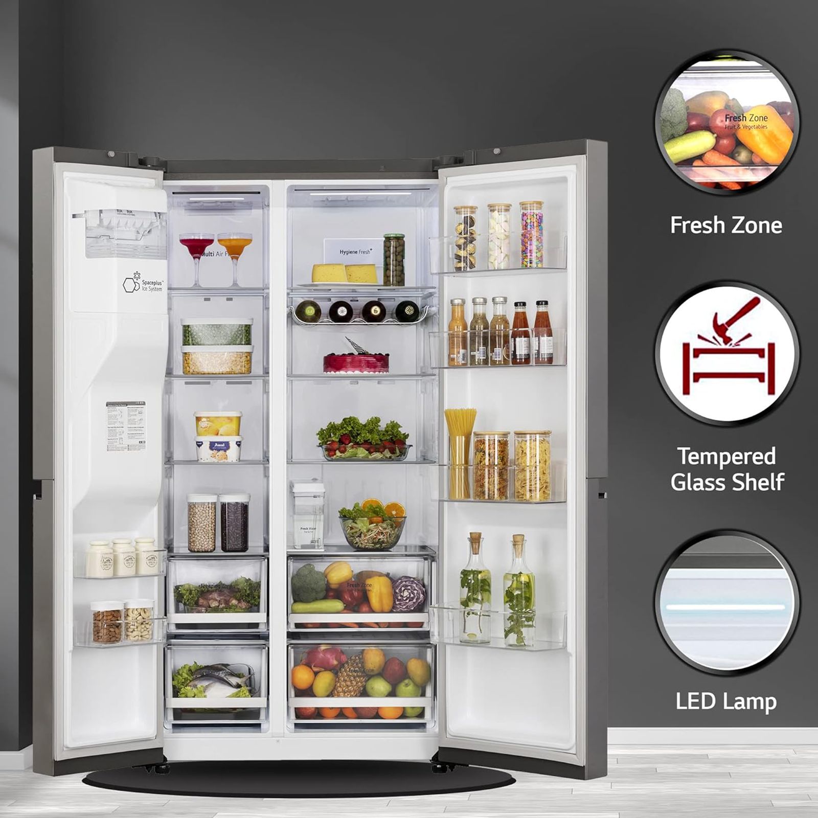 Buy LG 635 Litres Side by Side Refrigerator with Smart Diagnosis